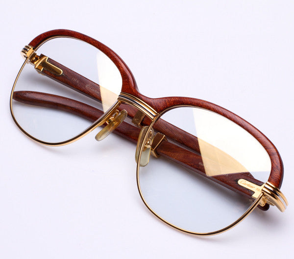 vintage cartier malmaison palisander rosewood sunglasses