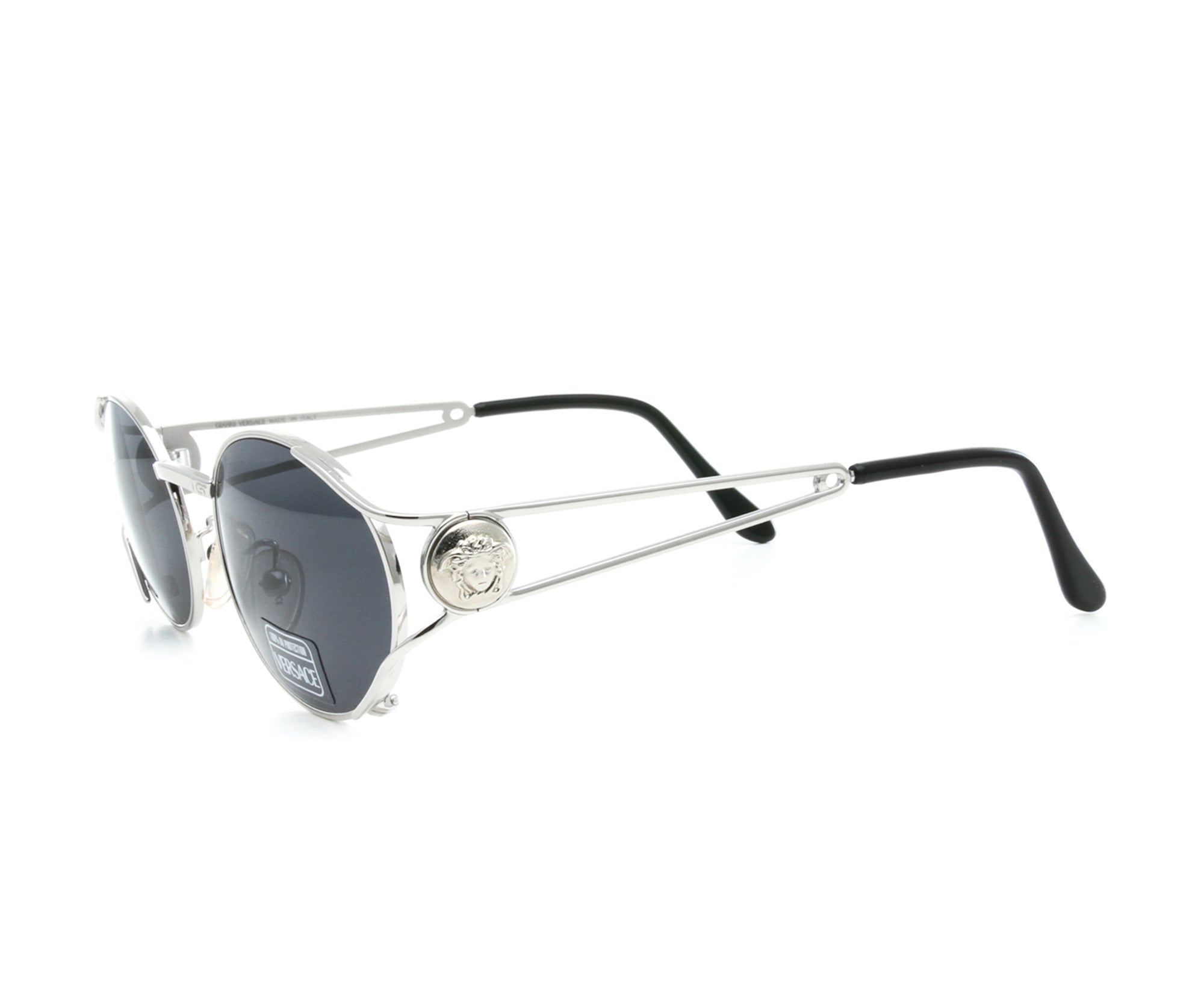 black and silver versace sunglasses