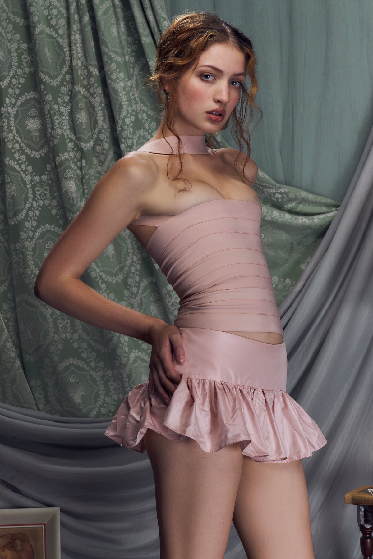 Taffeta Corset Pink Champagne