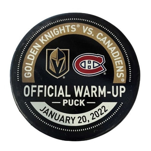1/11/22 Toronto Maple Leafs vs. Vegas Golden Knights Warm-up Puck