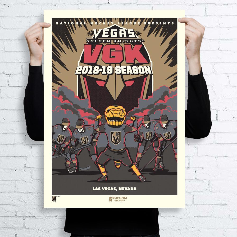 Vegas Golden Knights 18'' x 24'' Mighty Chance Serigraph Print