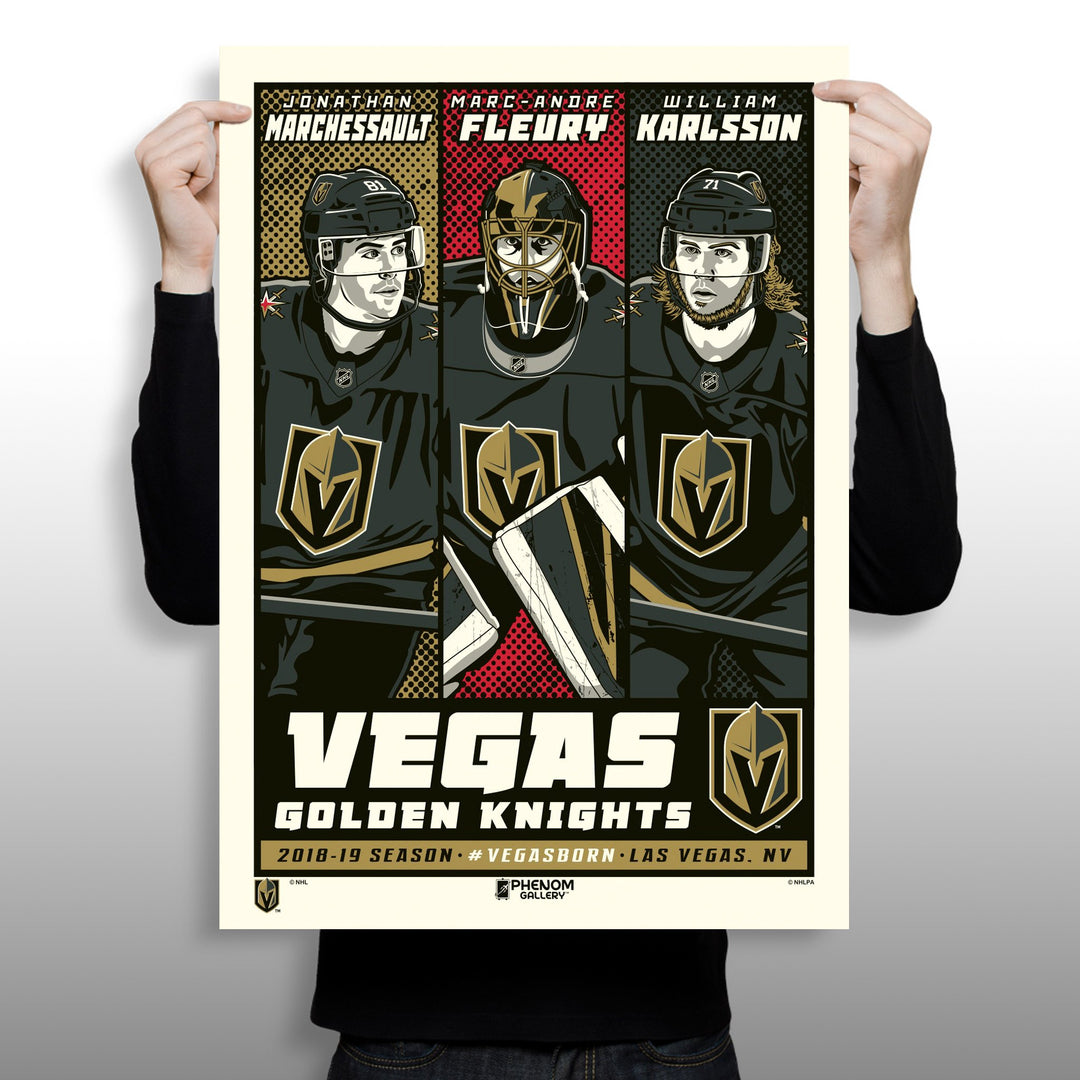 Vegas Golden Knights Reverse Retro 18 x 24 Serigraph – Phenom Gallery