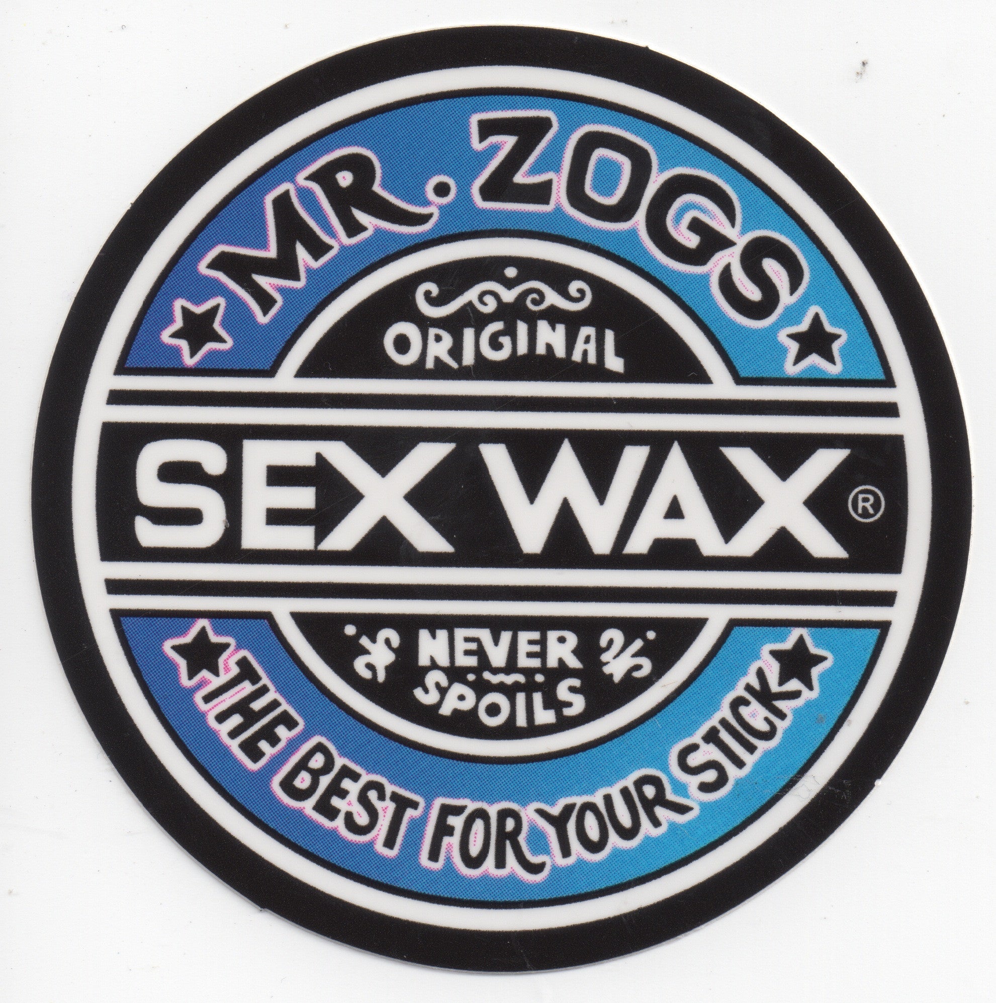Sex Wax Classic Logo Stickers - 10 Blue