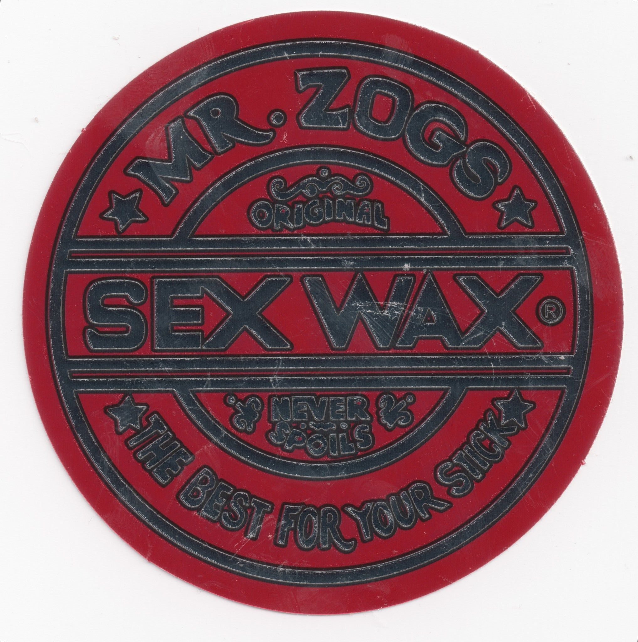 Sex Wax Sticker Silver Encinitas Surfboards