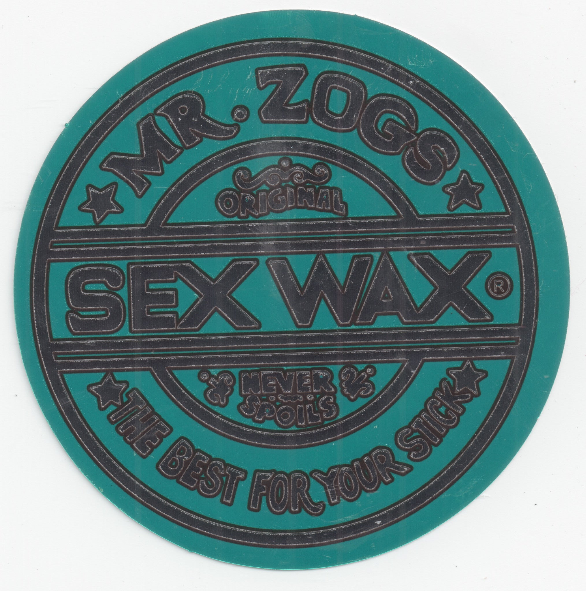 Sex Wax Sticker Silver Encinitas Surfboards