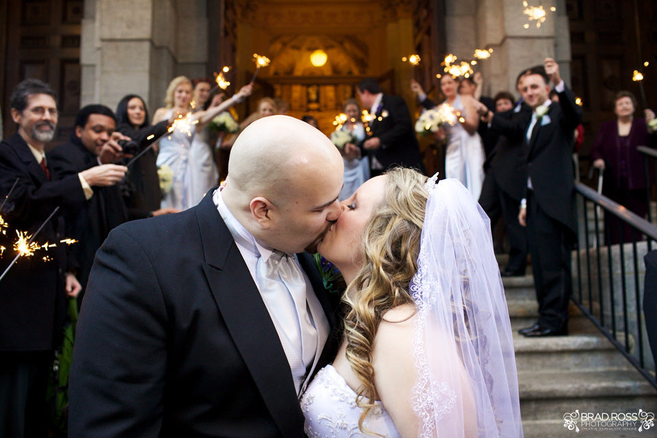 Day sparkler wedding exit