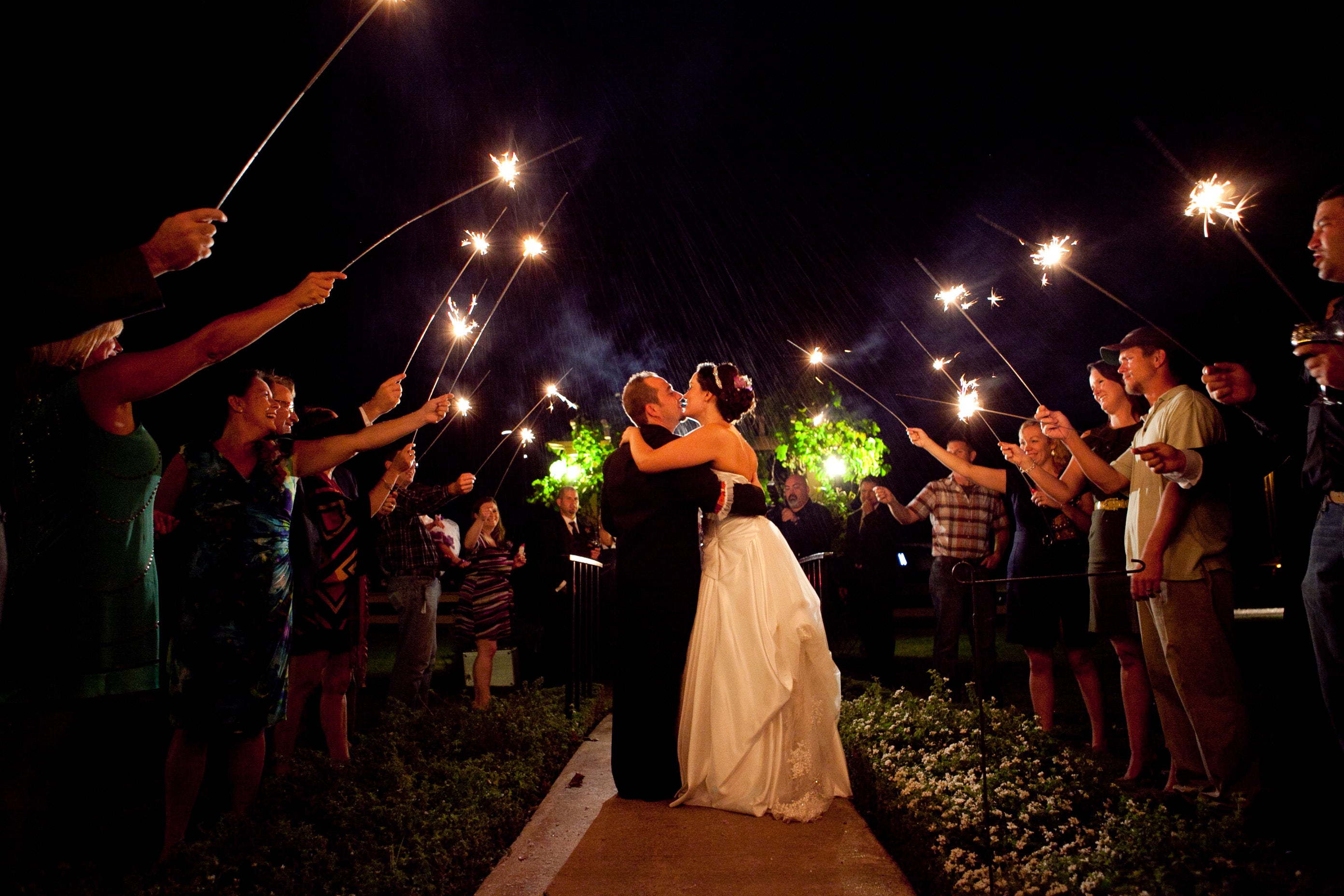 raining sparklers