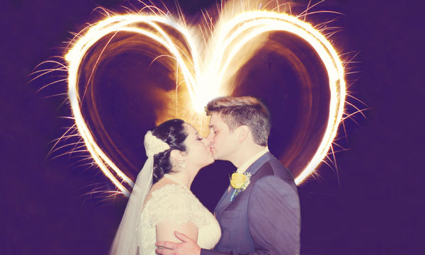 20 inch wedding sparkler writing in the air