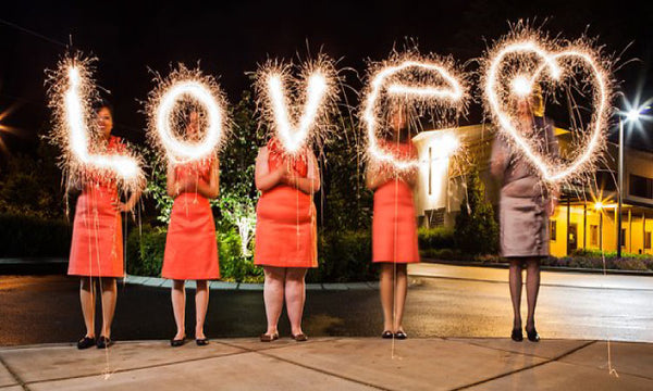 Ending Your Unforgettable Night while Sparkler Writing with 20 inch wedding sparklers