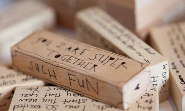 Guest Messages on Jenga Blocks
