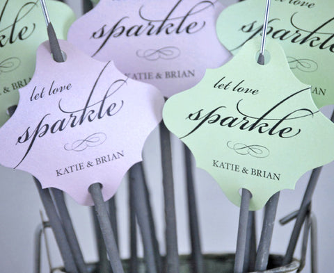 wedding sparkler tags