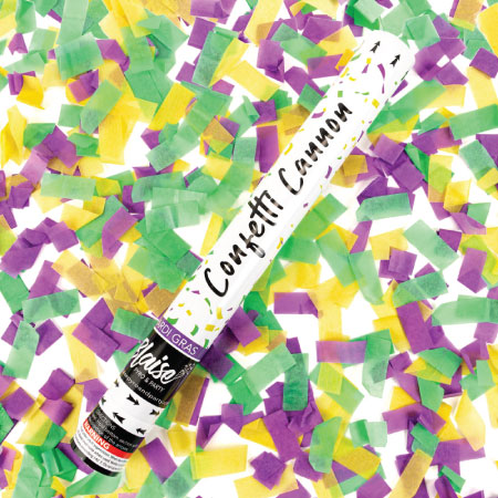 Mardi Gras confetti cannon