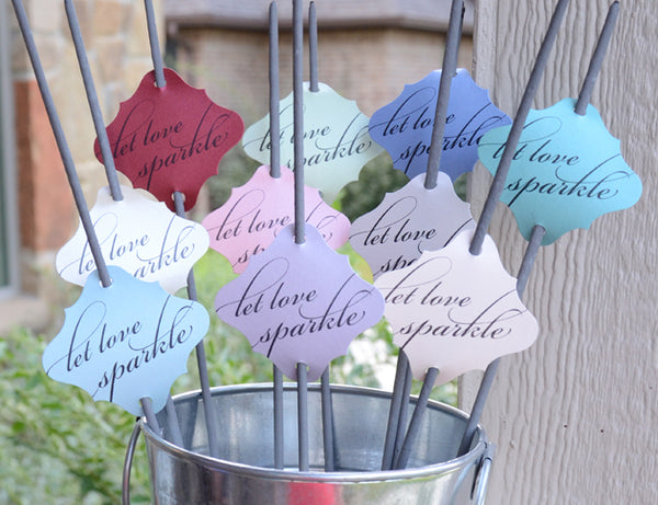 wedding sparklers tags