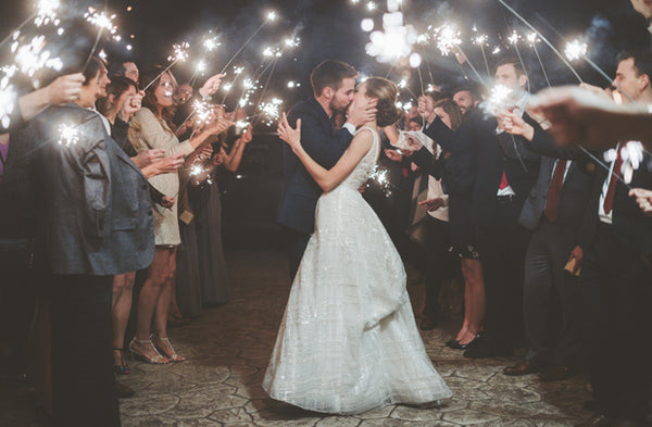 Night Wedding With Sparklers