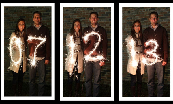 Save the date with 20 inch sparklers