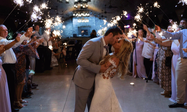 36 inch wedding Sparkler-Exit Send Off with bride and groom
