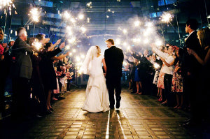 wedding ceremony sparklers