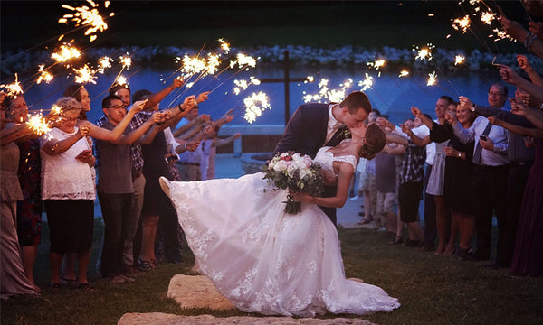 Wedding Sparklers Provide a Magical Quality to a Send Off