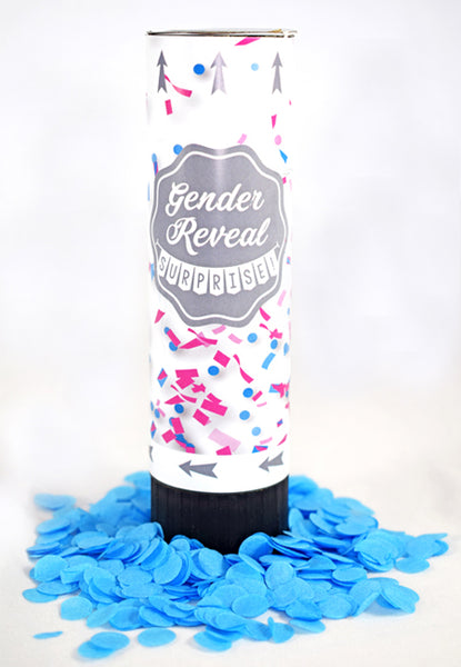 Spring Loaded Poppers Blue Gender Reveal