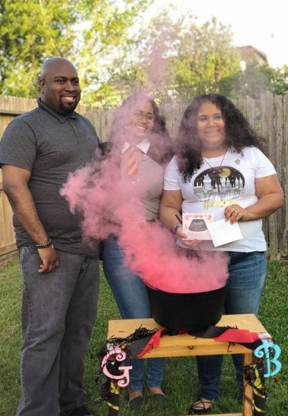 Use gender reveal smoke bombs for your Gender Reveal Party