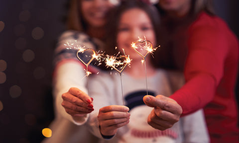 thanksgiving wedding sparklers