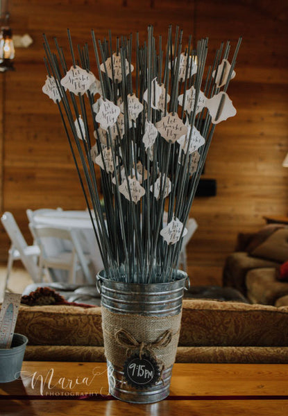 bucket and sparklers