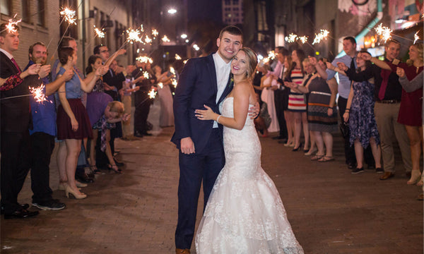 different size wedding sparklers 