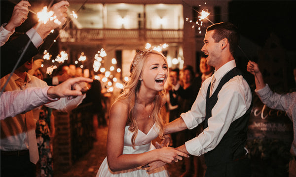 Your Wedding Exit with beautiful wedding sparklers