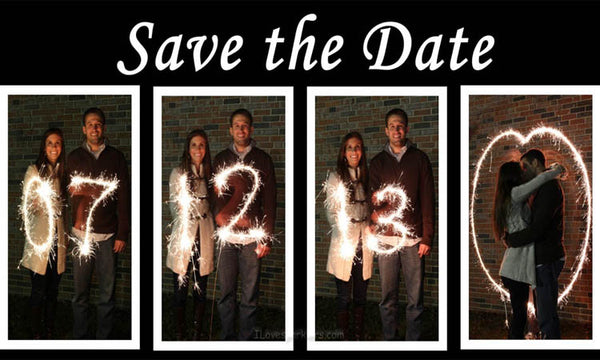 save the date sparklers