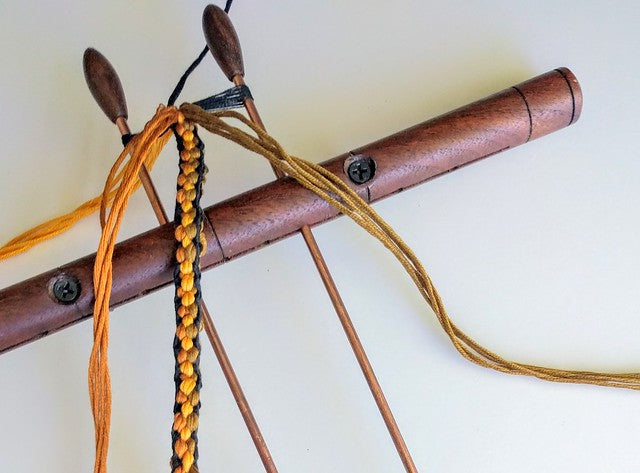 Lucet knitting fork & Kumihimo braiding flower tools - DIY Rakhi