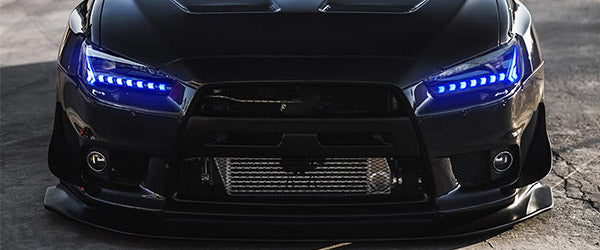 VLAND Demon Eye LED Projector Headlights For Mitsubishi Lancer EVO X 2008-2020 With Start-up Animation