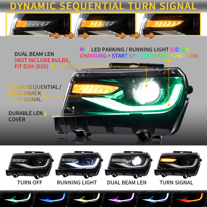 新品登場 IRIS SELECTIONMorimoto XB LED Taillights Smoked Plug and Play  Housing Upgrade, fits 2014-2015 Chevrolet カマロ, DOT Approved Complete  Assembly, Sequential Tu