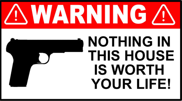 gun warning stickers