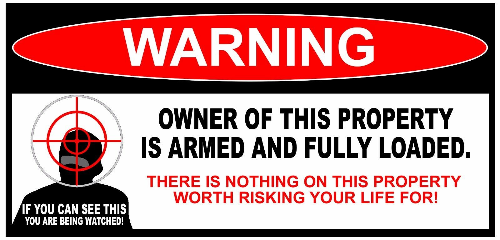 gun warning stickers