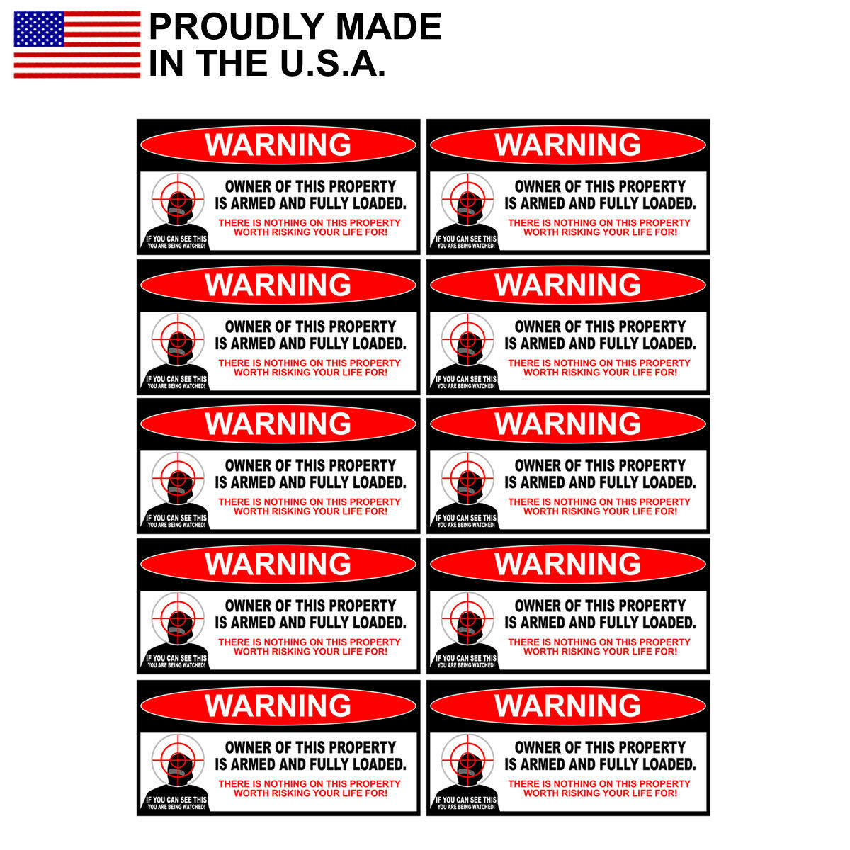 gun warning stickers