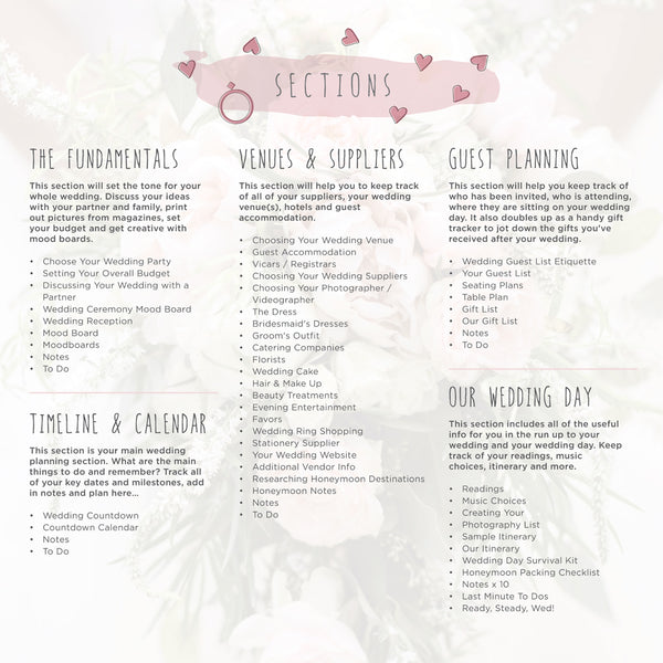 wedding planner organiser countdown