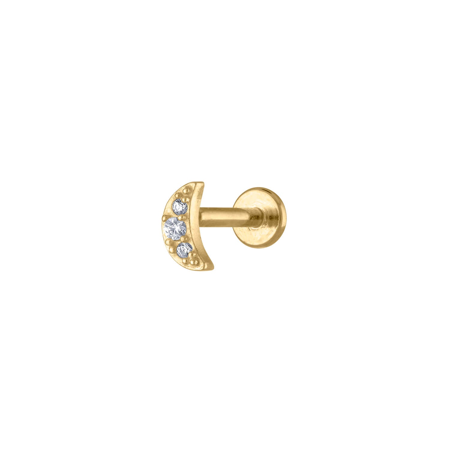 Tiny Crystal Push Pin Flat Back Earring