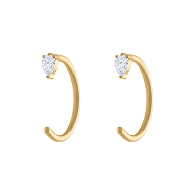 Celestial Crystal Threaded Flat Back Earring