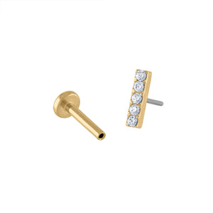 Little Bar Push Pin Flat Back Earring