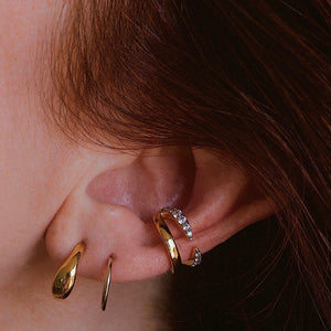 cartilage hoop earrings gold