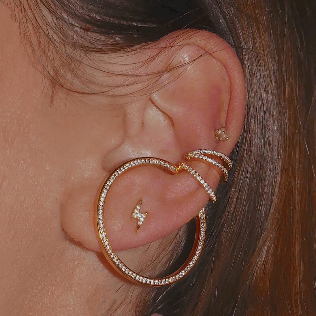 Infinite Ear Cuff in Rose Gold at Maison Miru