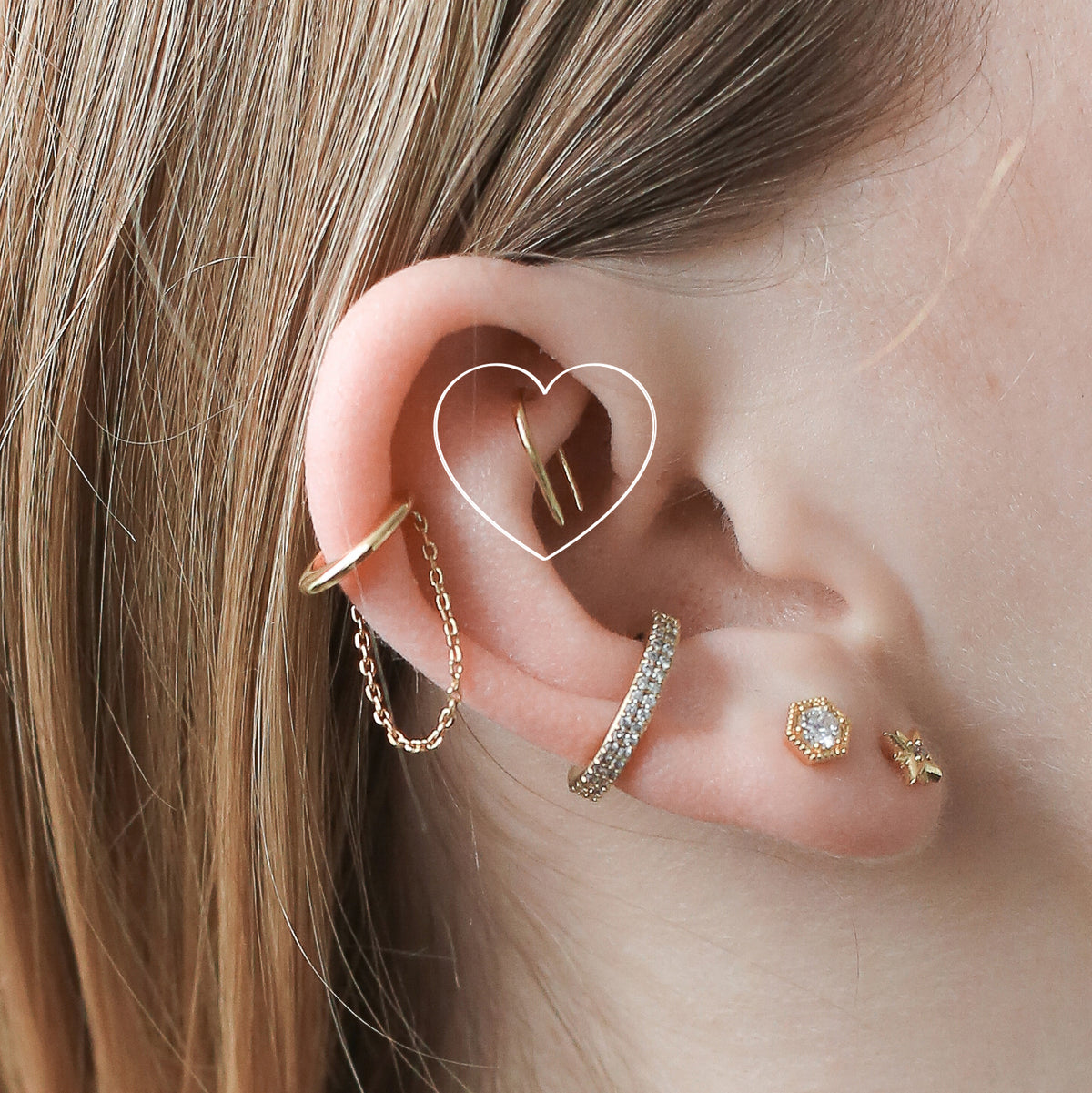 1PC Daith Helix Piercing Earring for Women Zirconia Hoop Earring Star Helix Lobe  Flat Ear Cartilage Septum Piercing Body Jewelry - AliExpress