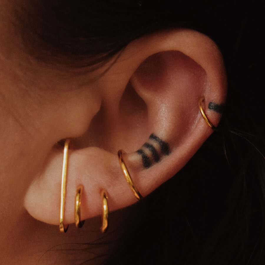 Buy Gold Boho Ear Piercing, Unique Helix Piercing, Hoop Earrings Jewelry,  Cartilage Earring, Daith Earring, Rook Piercing, Everyday Jewelry Online in  India - Etsy