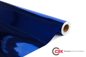 Premium Chrom Blue Mirror Wrap Dehnung Gloss Gloss Chrom Blue Film