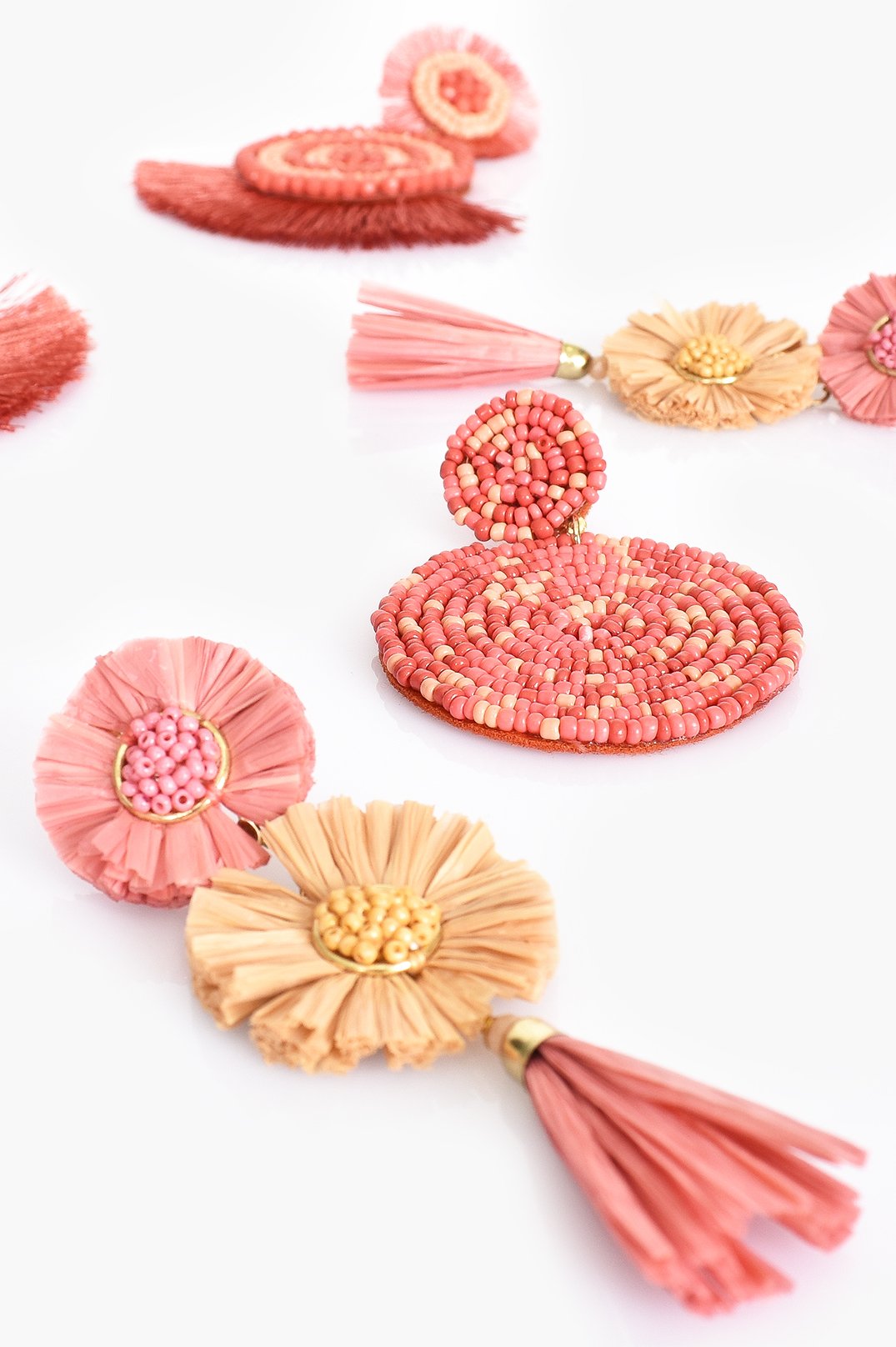 peach raffia ribbon