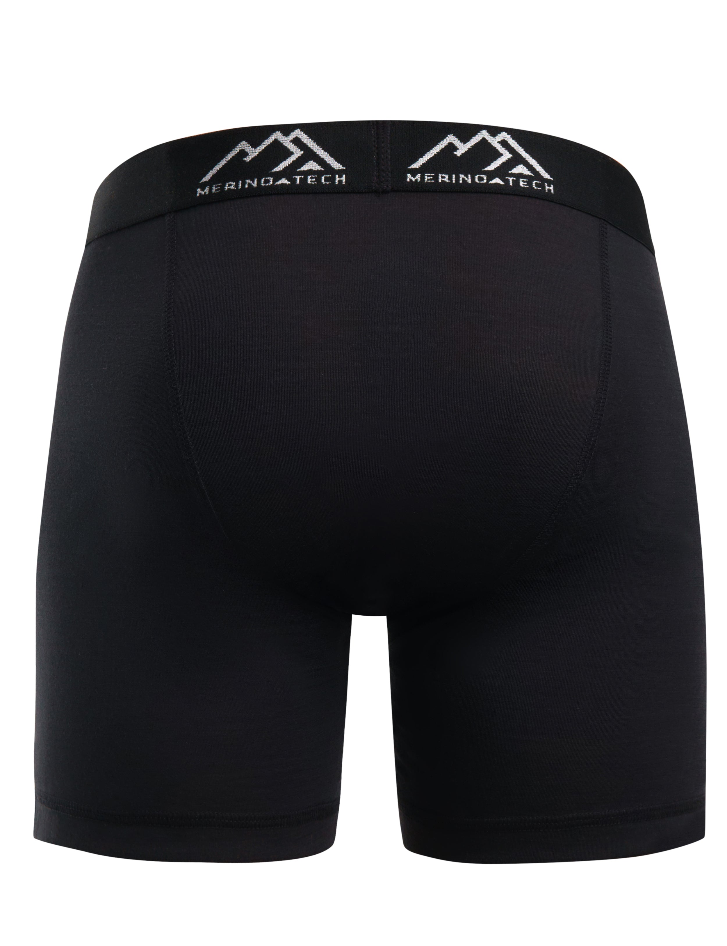 Men's 100% Merino Wool Black Boxer Briefs: Softness & Performance