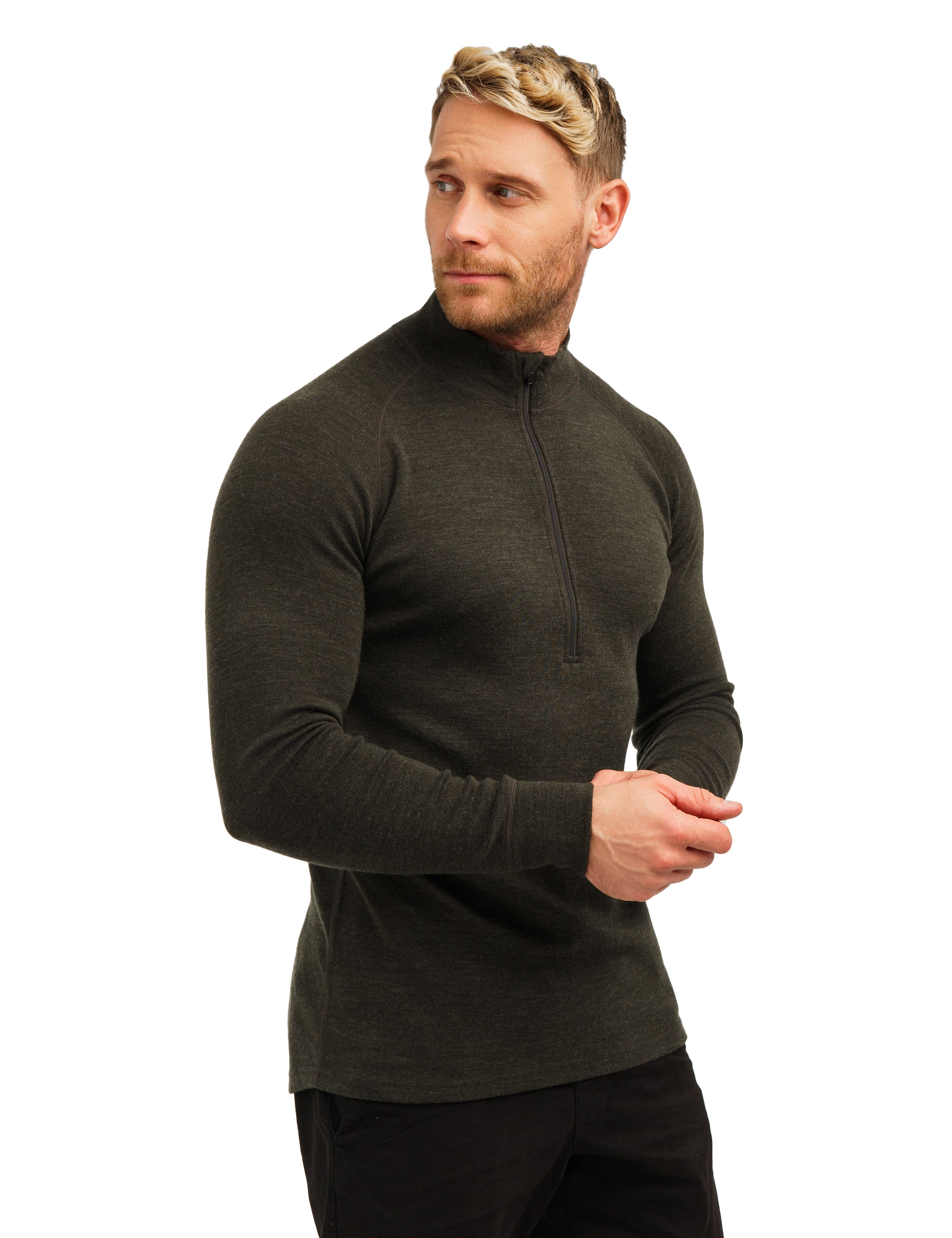 Mens Merino Wool Turtleneck - Base Layer Turtleneck - Free Shipping – Woolx