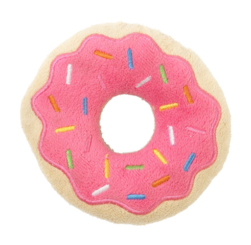 plush donut dog toy