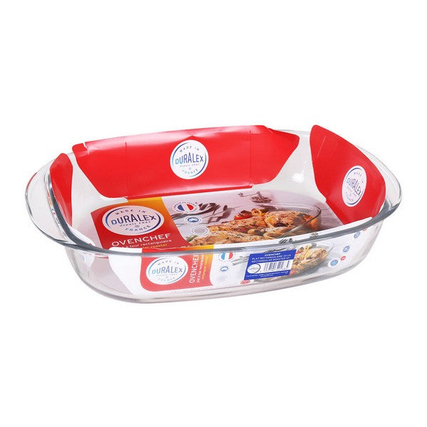 Recipiente de Cozinha  Cristal Retangular - 33 x 20 x 6,5 cm - 2,5 L