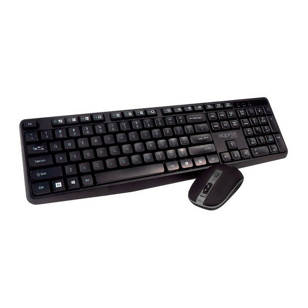 Teclado e Rato sem Fios ! APPKBWSMK330 USB 2.4 GHz Preto